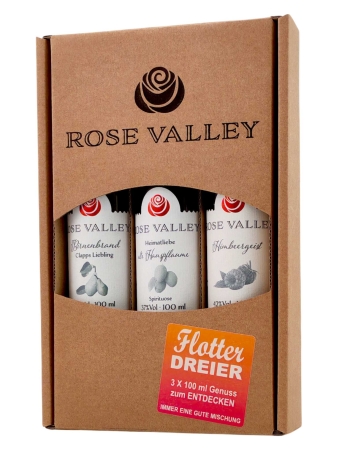 Rose Valley Flotter Dreier 3 x 100ml in der Verpackung